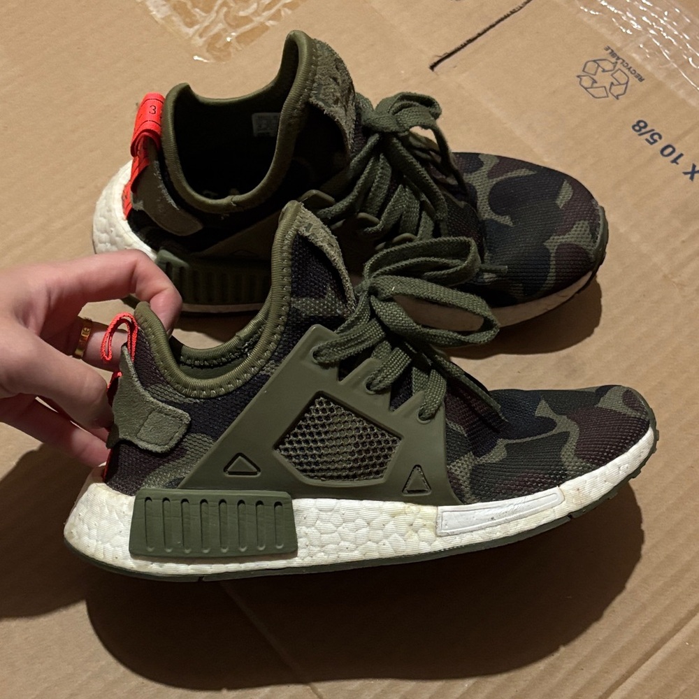 Adidas NMD Camo Athletic Sneakers in Olive Green